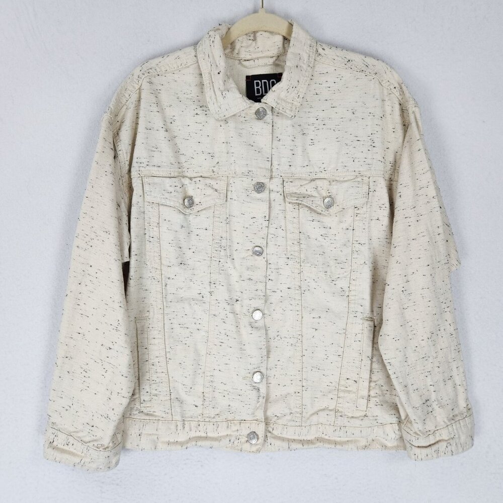 Urban Outfitters Jacket Womens Medium Cream 80s Cookies and Cream Trucker BDG